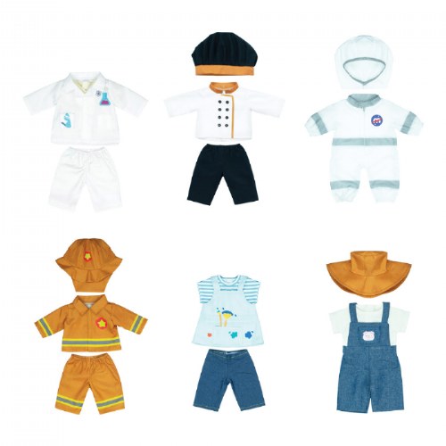 Doll Career Outfit Set � 6 Outfits for Dolls up to 15"