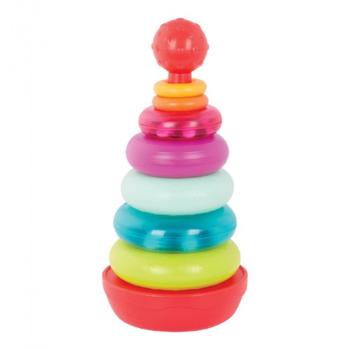 Chunky Stacking Rainbow Rings and Rattles