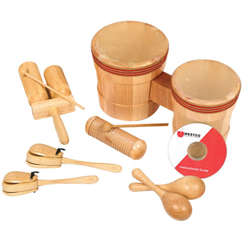 Jr. Latin American Rhythm Wooden Instruments Kit