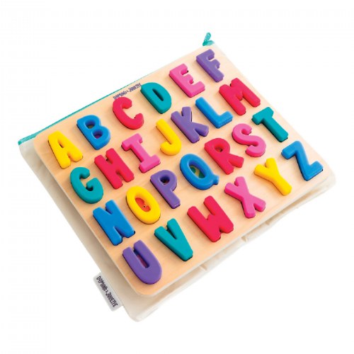Uppercase Find & Fit Silicone Puzzle with Wooden Tray