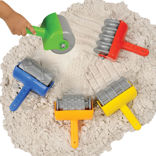 Jumbo Textured Sand Rollers With Toddler Hand Grip