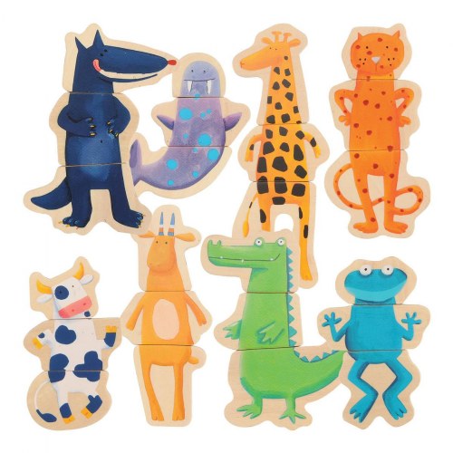 Magnetic Crazy Animal Puzzles - Set of 8