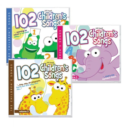102 Children's Songs CDs - Set of 3