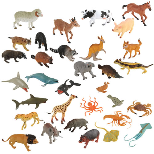 Wildlife Animals Collection - Set of 32