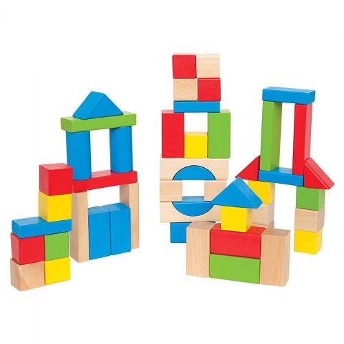 Natural & Color Maple Blocks - Set of 50