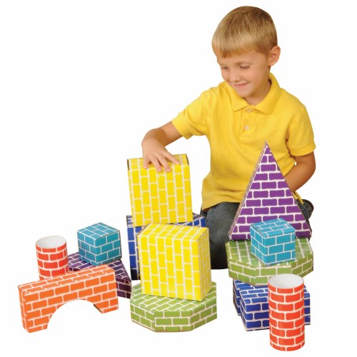 Corrugated Block Shapes - 45 Pieces