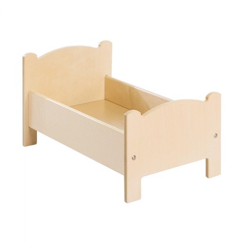 Wooden Doll Bed with Bedding