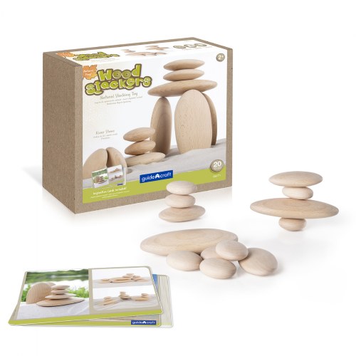 Wood Stackers: River Stones - 20 Pieces