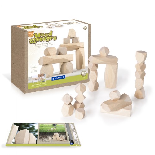 Wood Stackers: River Stones - 20 Pieces