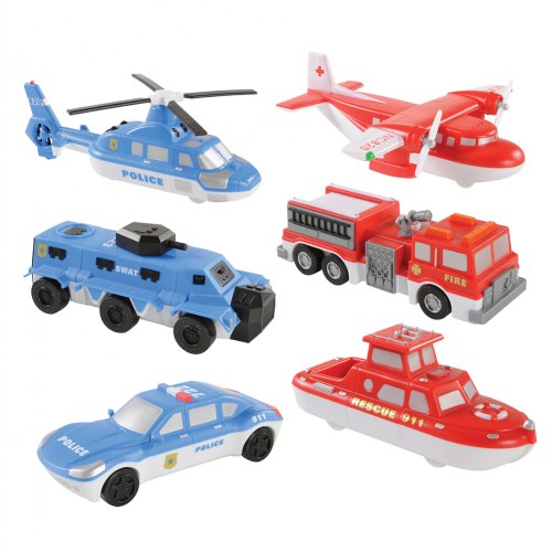Magnetic Mix and Match Vehicles - 18 Pieces
