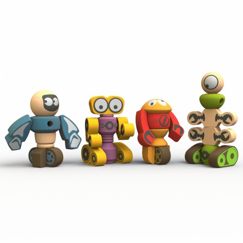 Tinker Totter Robots Playset and Game - 28-Piece Set
