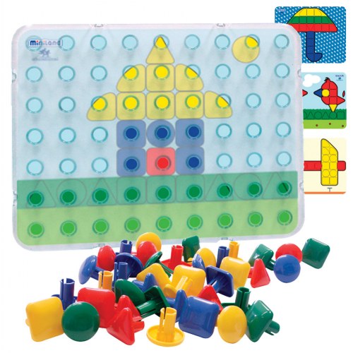 Super Pegs Set and Cards - 64 pieces