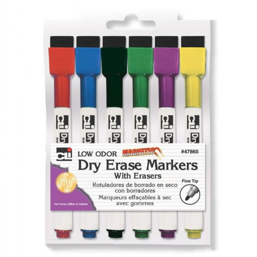 Dry Erase Markers with Erasers