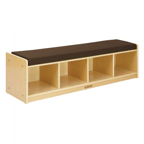 Premium Solid Maple 4-Section Bench Cubby
