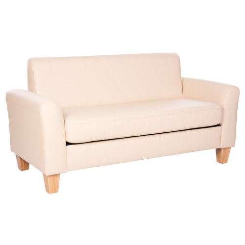 Sense Of Place Tan Vinyl Couch