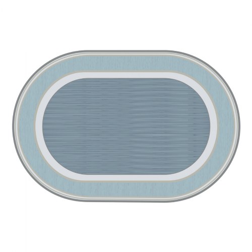 Sense of Place Highland Stripe Blue Oval Carpet - 6' X 9'