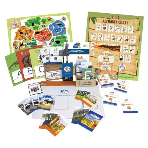 Grade PreK - Grade 3. Letters alive® Zoo Keeper Edition is an award winning supplemental reading kit that incorporates evidence-based best practices to teach letters, letter sounds, word building, and sentence building. Teachers have the flexibility of teaching to whole group, centers, or individual students. The lessons and activities are presented within a zoo theme, which includes animals and ties science with literacy instruction. Children are hearing, seeing, touching, building, and speaking while enjoying a positive and engaging experience that increases proficiency and retention. Aligned TEKS and ELA State Standards for Kindergarten.