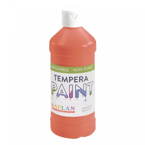 Kaplan Kolors Washable Tempera Paint - Orange - 16 oz