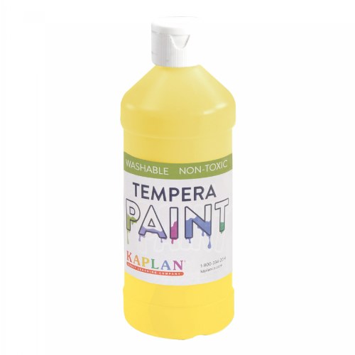 Kaplan Kolors Washable Tempera Paint - Yellow - 16 oz