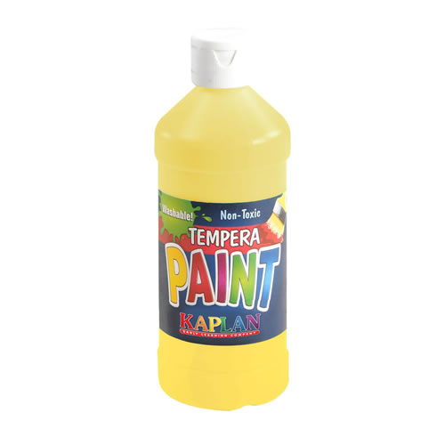 Kaplan Kolors Washable Tempera Paint - Yellow - 16 oz