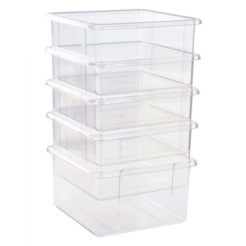 5 Clear Bins for 10Cubby Wall Locker