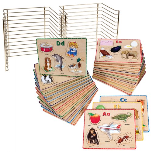ABC Puzzle Set with Wire Rack - 26 Total Puzzles