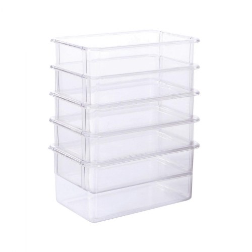 Clear Storage Bins - Set of 5