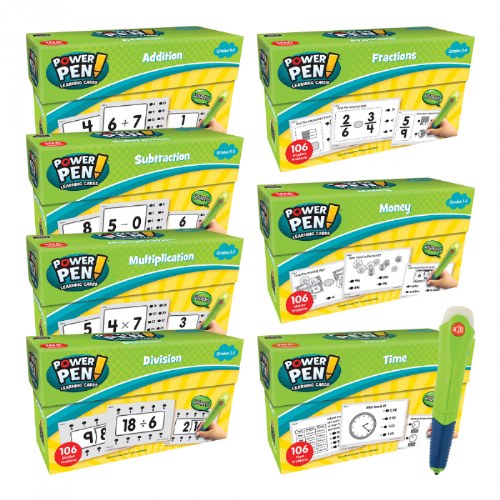 Power Pen Learning Math Quiz Cards & Pen - Set of 7