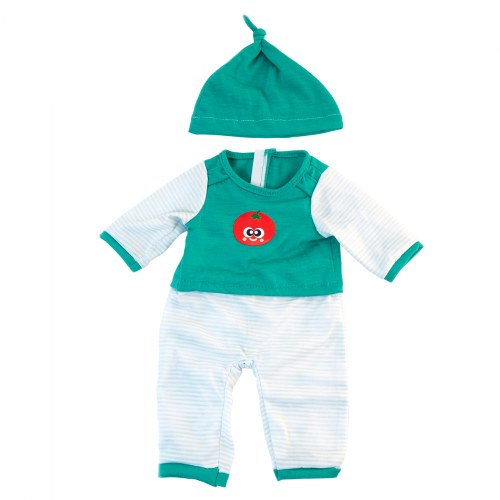 Cold Weather PJ Doll Clothes - Green Pajamas - Clothing for 15 3/4" anatomically correect dolls