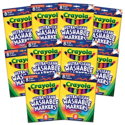 Crayola® Bold Bright Colors Washable Markers 8 Count - Set of 10