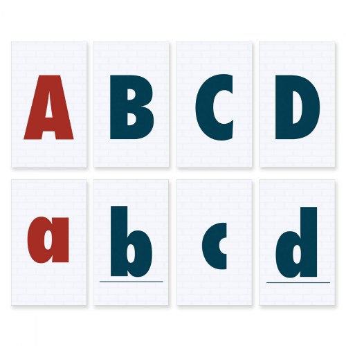 Alphabet Flashcards Set - Uppercase & Lowercase