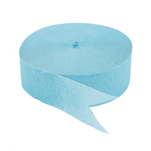 Crepe Paper Streamer - Light Blue - 81 Feet