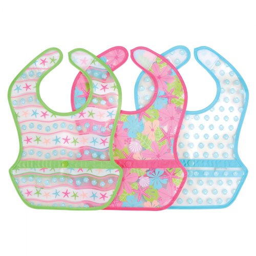 Snap & Wipe Pocket Bib Set - 6 Pack