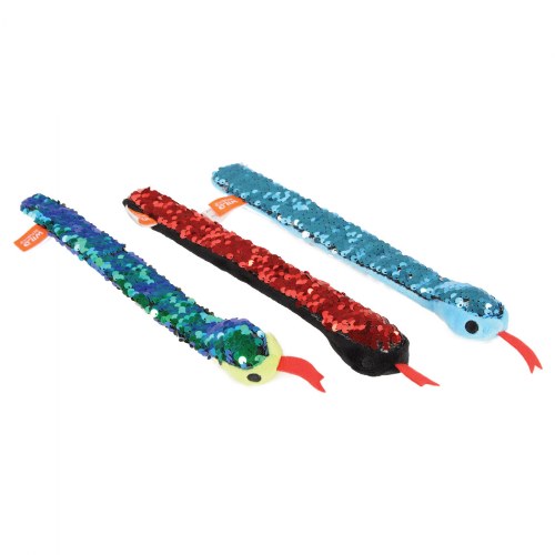 Sequin Snake Slap Bracelets - Set of 3