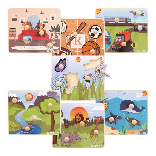 Kaplan Jumbo Knob Puzzles - Set of 7