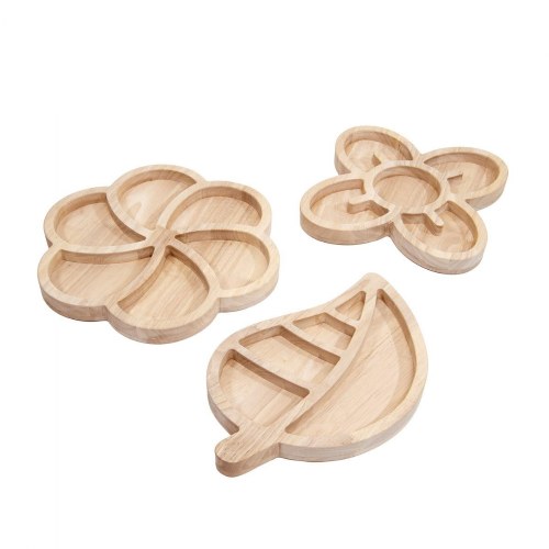 Loose Parts Organic Wooden Trays - Set of 3