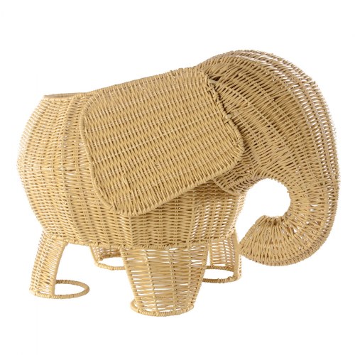 Elephant Washable Wicker Floor Basket