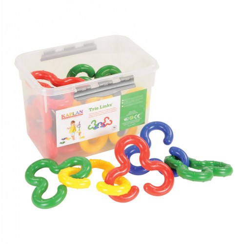 Toddler 6" Trio Links - Shapes Sort and Stack Curves - 16 Pieces