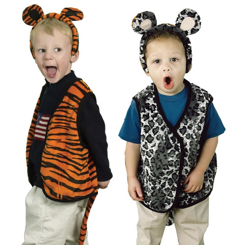 Gray Leopard & Tiger AniMates™ Reversible Vest