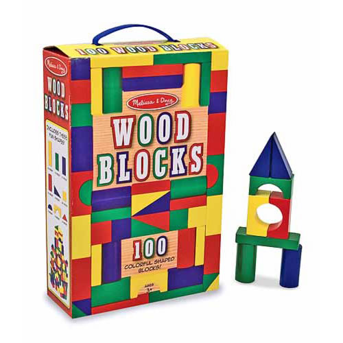 Wooden Color Blocks - 100 Pieces