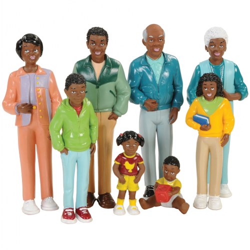 Block Family Play Set - African-American