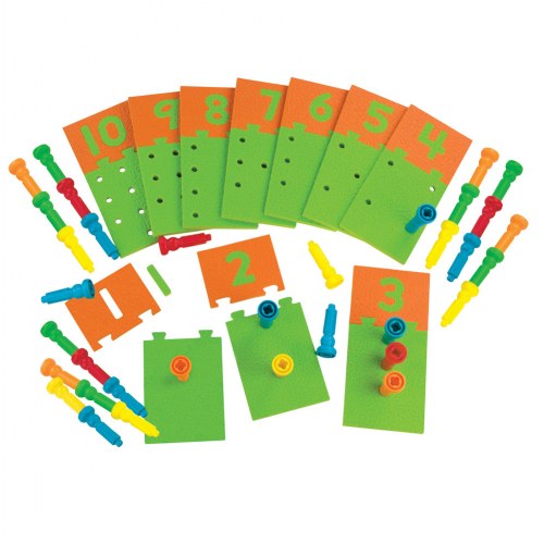 Number Puzzle Board & Pegs