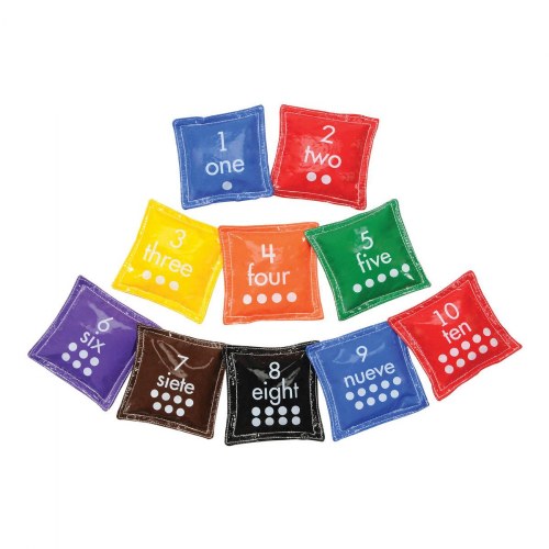 Bilingual Number Beanbags - Set of 10