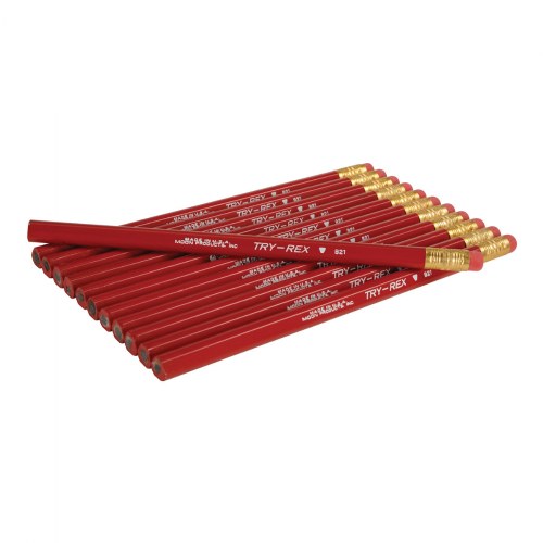 Jumbo Try-Rex Triangular Pencil with Eraser - 1 Dozen