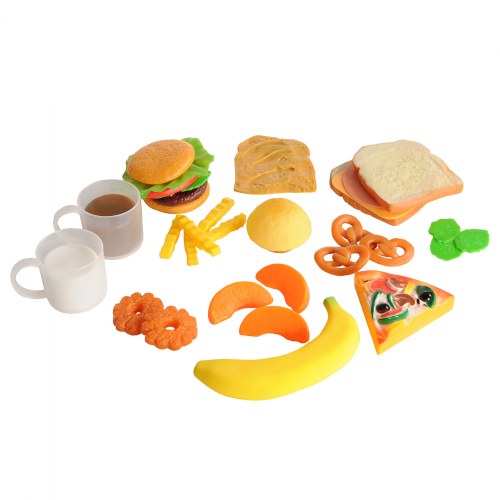 Life-size Pretend Play Lunch Meal Set with 32 Pieces