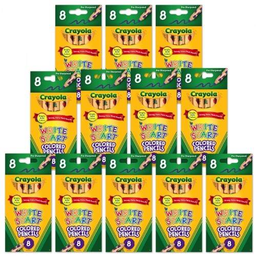 Crayola® 8-Pack Eco Friendly Write Start Colored Pencils Classpack - 12 Boxes