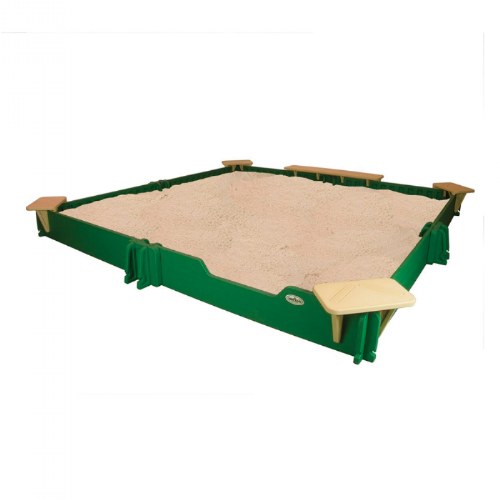 10' x 10' Sandbox with Cover - 4 Corner Seats