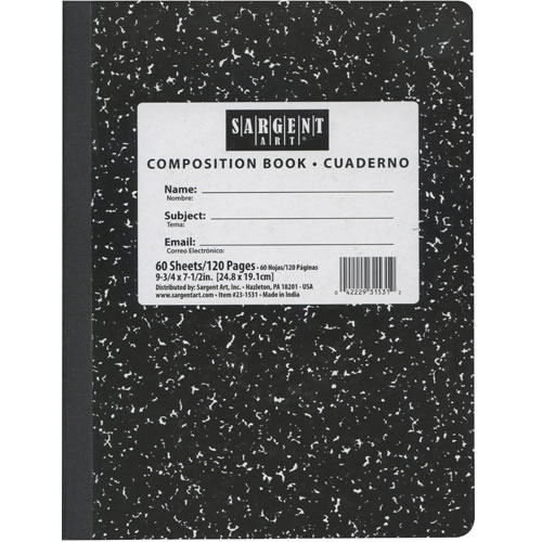 Composition Books for Practicing Writing Skills and Other Classroom Activities - 120 Pages