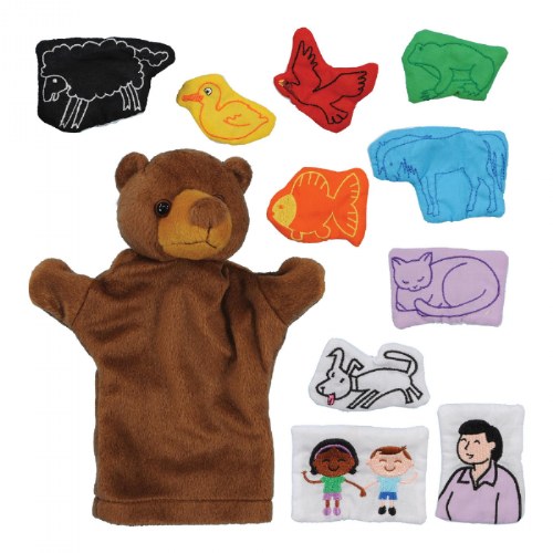 Bear Puppet and Story Props - 12 Pieces