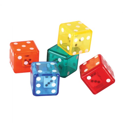 Colorful Dice with Container - Set of 72